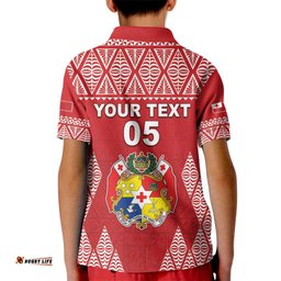 Custom Tonga Rugby Kid Polo Shirt Tonga Mate Ma'a Take The Lead