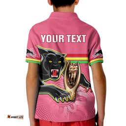 Personalised Panthers Kid Polo Shirt Premiers Back To BackPink Version