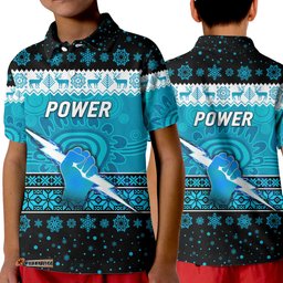 Port Adelaide Power Polo Shirt KID Christmas Simple Style