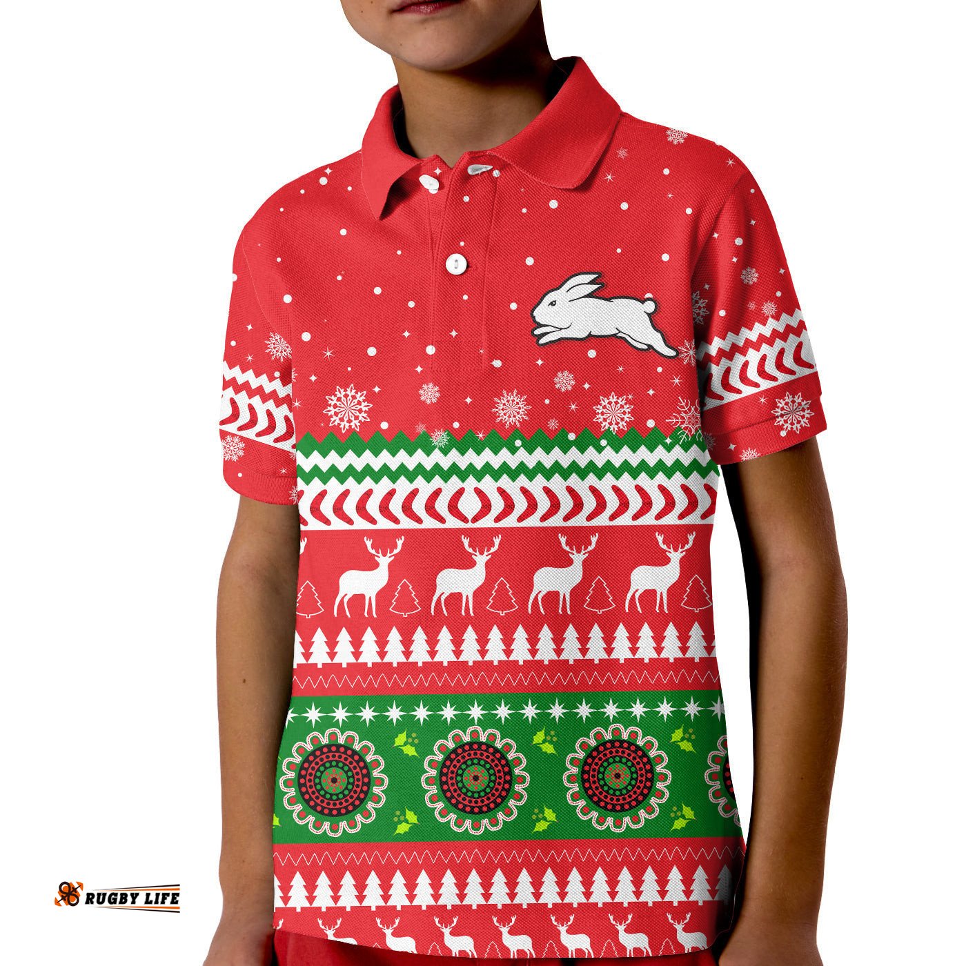 Rabbitohs Polo Shirt KID South Sydney Christmas
