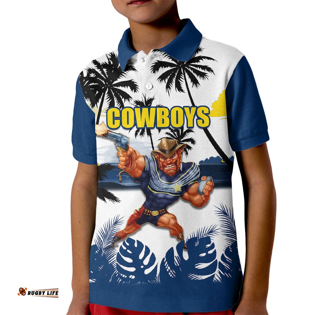 NRL Cowboys Kid Polo Shirt Summer Vibe Style