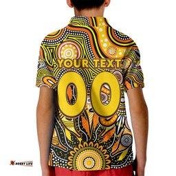 Personalised Tiger NAIDOC Week 2024 Kid Polo Shirt Aussie Aboriginal Art