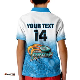 Personalised Australia Rugby Kid Polo Shirt Queensland Northern Pride Indigenous Art