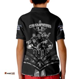 New Zealand Warriors and All Black Kid Polo Shirt Go Champions