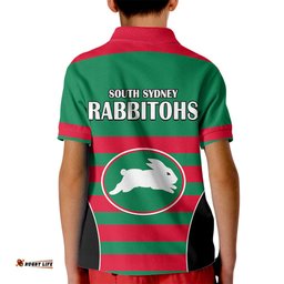 NRL Rabbitohs Rugby Kid Polo Shirt Simple Style-