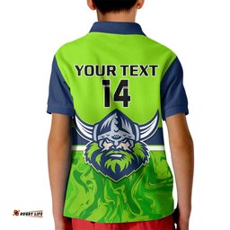 Personalised Raiders Rugby Kid Polo Shirt Canberra 1981 Sporty Style