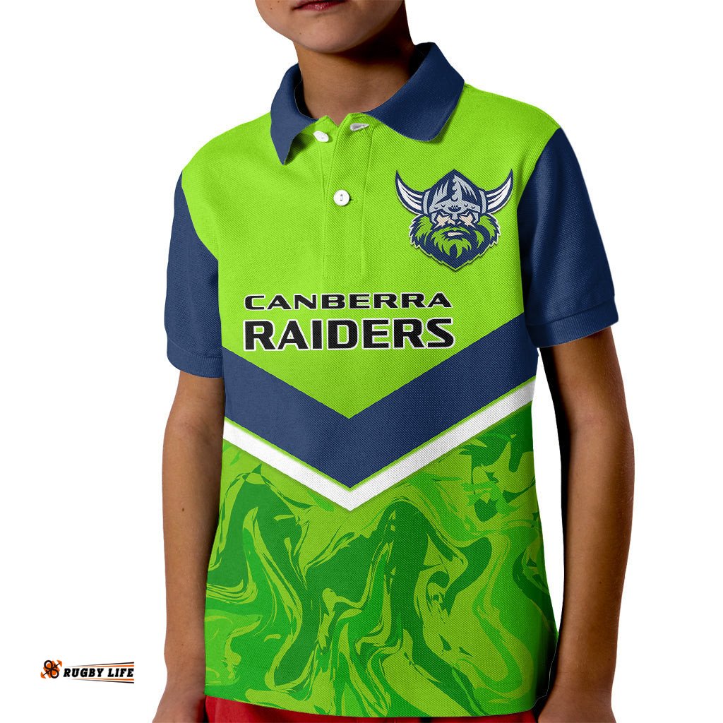 Personalised Raiders Rugby Kid Polo Shirt Canberra 1981 Sporty Style