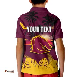 NRL Broncos Kid Polo Shirt Summer Vibe Style