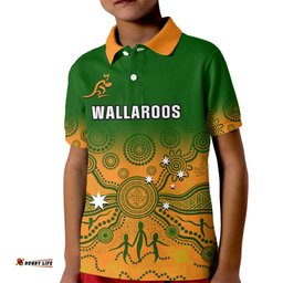 Personalised Australia Rugby Kid Polo Shirt Go Wallaroos Pacific Indigenous Version-