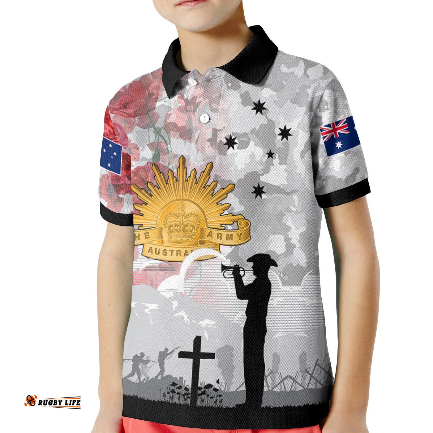 Kids Anzac Day Kid Polo Shirt - We Will Remember Them