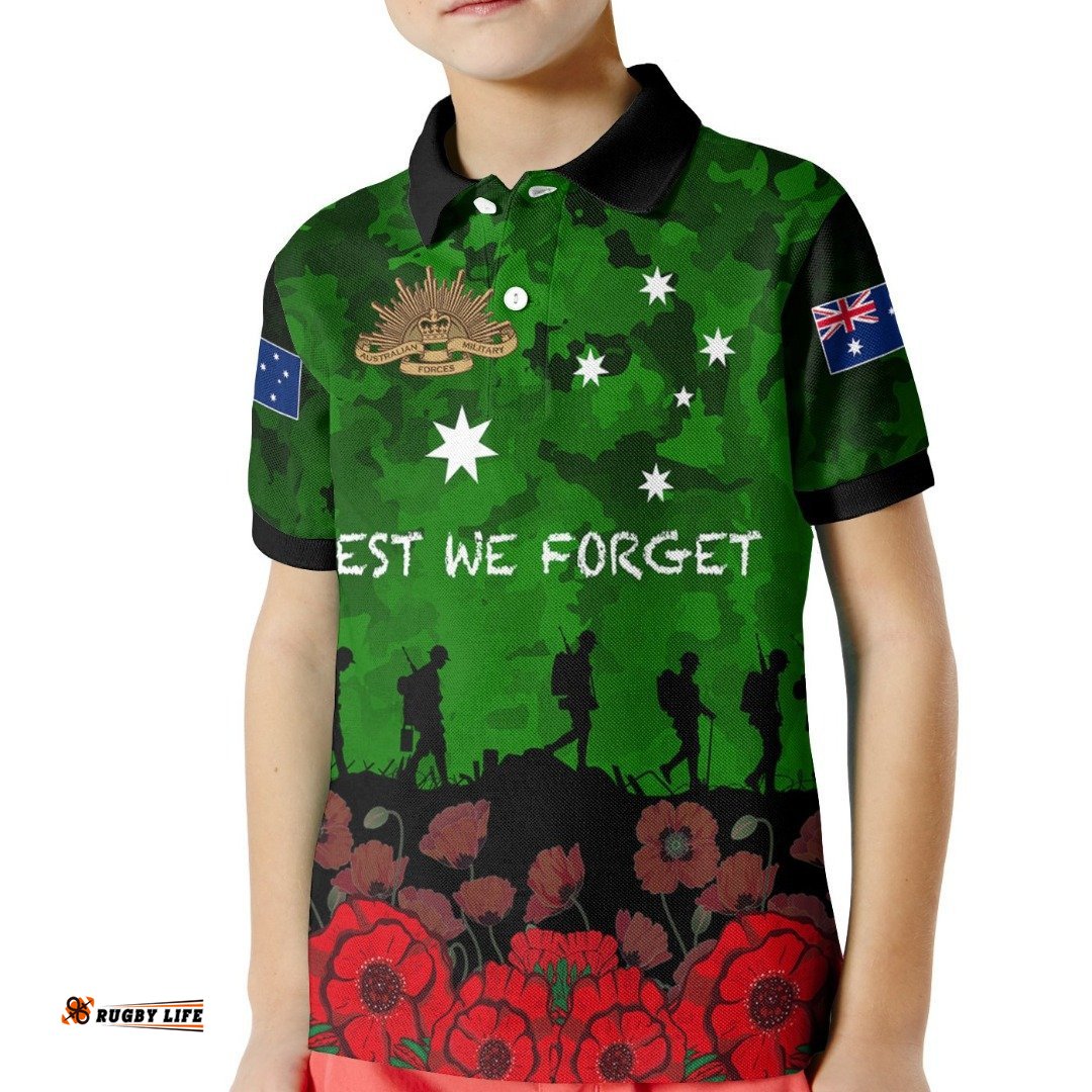 Anzac Day Kid Polo Shirt - Aussie Anzac Day-