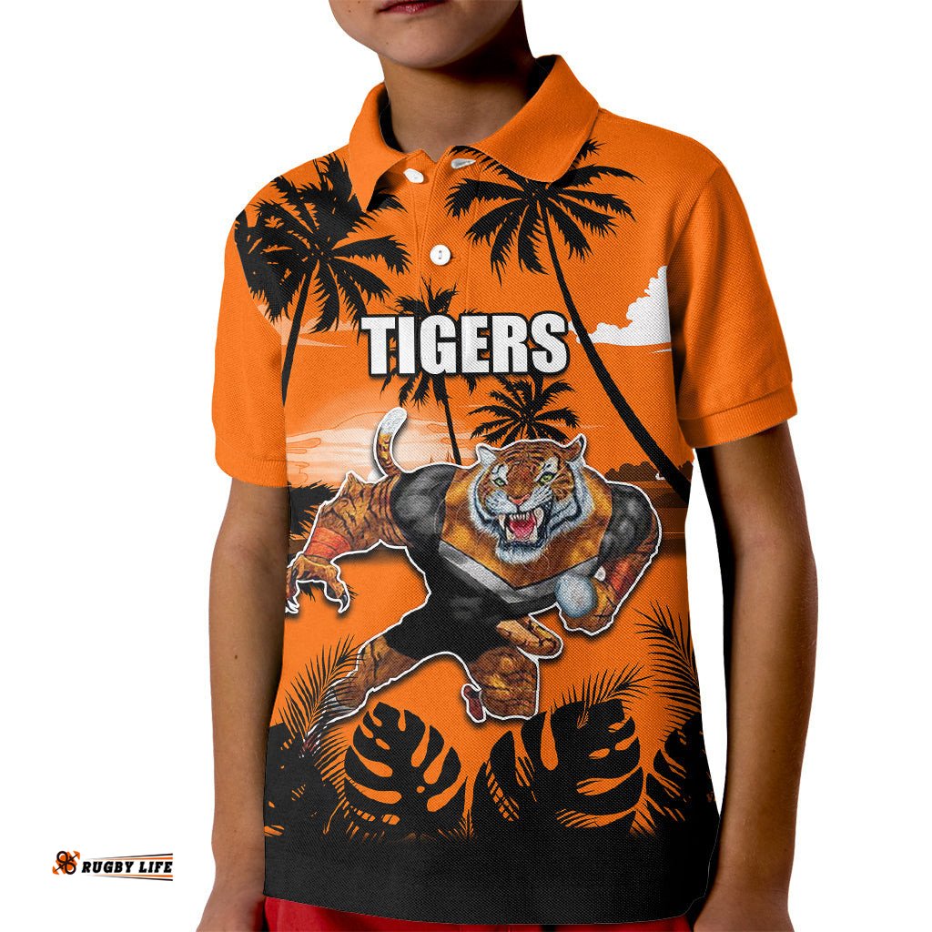 NRL Tigers Kid Polo Shirt Summer Vibe Style