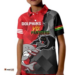 Personalised Panthers And Dolphins Kid Polo Shirt Sporty Version