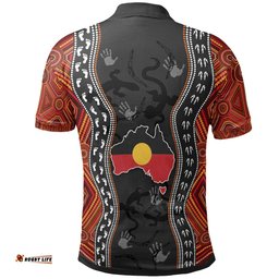 Kid Aboriginal Polo Shirt - Australia Indigenous Map