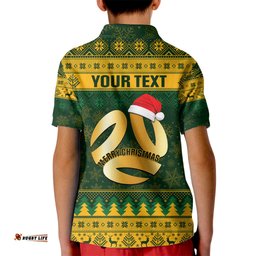 Personalised Australia Matildas Christmas Kid Polo Shirt Merry XmasNational Color