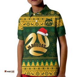 Personalised Australia Matildas Christmas Kid Polo Shirt Merry XmasNational Color