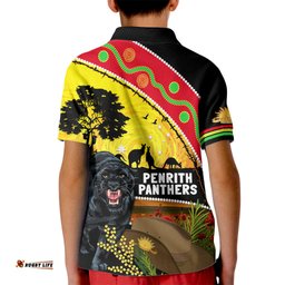 Panthers ANZAC Day Kid Polo Shirt Pennies Mascot Rosemary Starring Night Style