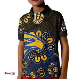 AFL West Coast Eagles 1986 Aboriginal Kid Polo Shirt