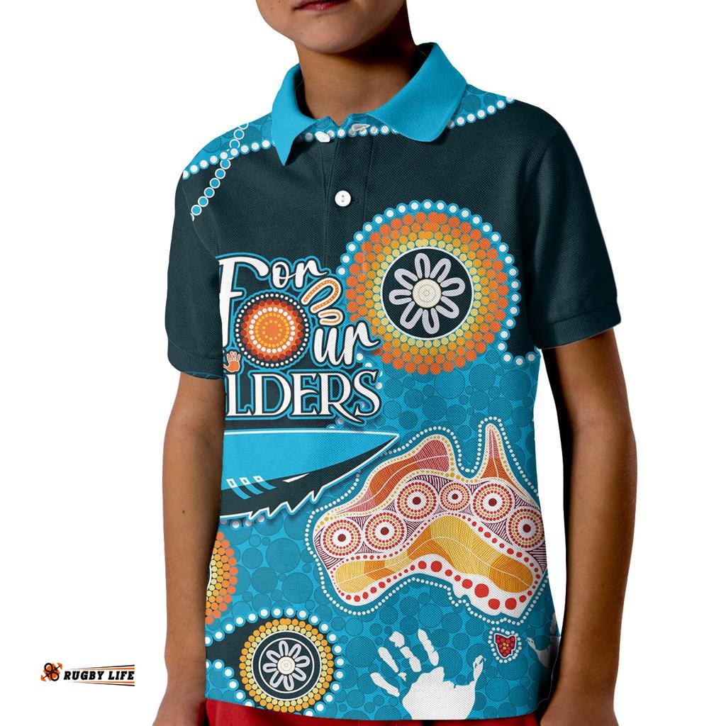 Personalised NAIDOC WeekNRL Sharks For Our Elders Kid Polo Shirt