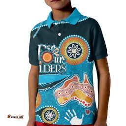 Personalised NAIDOC WeekNRL Sharks For Our Elders Kid Polo Shirt