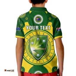 Personalised Australia Cricket Kid Polo ShirtWorld Cup 6th Champions Trophy National Color