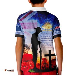 Anzac Day Kid Polo Shirt - Anzac Poppy-