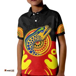 Custom Personalised Eels Indigenous Polo Shirt KID Style Aboriginal Flag