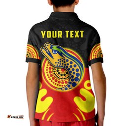 Custom Personalised Eels Indigenous Polo Shirt KID Style Aboriginal Flag