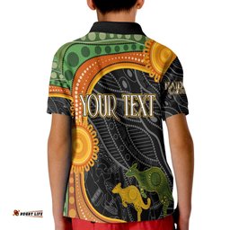 Personalised Australia Indigenous NAIDOC WeekWith Kangaroos Polo Shirt KID
