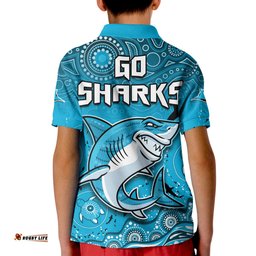 Sharks Rugby Polo Shirt KID Go Sharkies Aboriginal Special Version