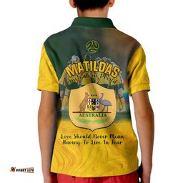 Matildas Pride Kid Polo Shirt LGBT Kangaroo Australian Proud