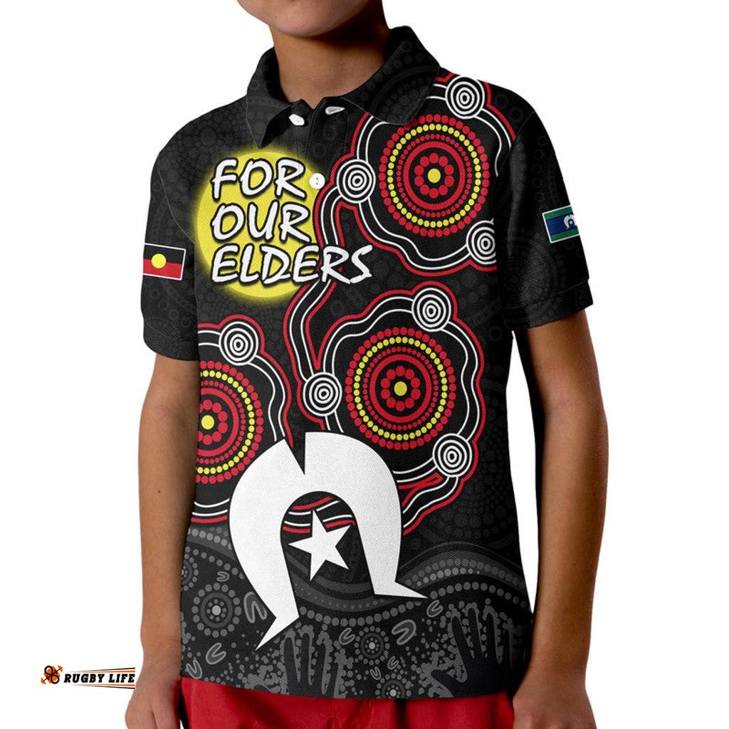 Custom Personalised NAIDOC Kid Polo Shirt Aboriginal and Torres Strait Islander