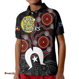 Custom Personalised NAIDOC Kid Polo Shirt Aboriginal and Torres Strait Islander