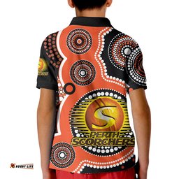 Perth Scorchers Polo Shirt KID Australia Cricket BBL Aboriginal
