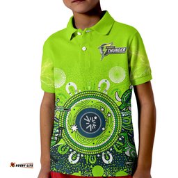 Sydney Thunder Polo Shirt KID Cricket Aboriginal