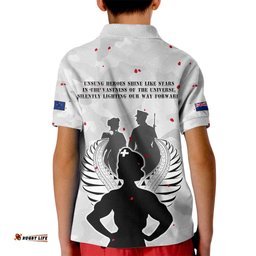 New Zealand ANZAC Day Kid Polo Shirt For The Nurse Lest We Forget