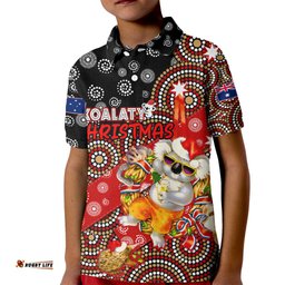 Koalaty Christmas Kid Polo Shirt Australia Koala Aboriginal