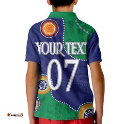 Personalised NAIDOC WeekNRL NZ Warriors For Our Elders Kid Polo Shirt