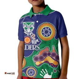 Personalised NAIDOC WeekNRL NZ Warriors For Our Elders Kid Polo Shirt