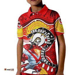 Dragons Mascot NRL Kid Polo Shirt NAIDOC