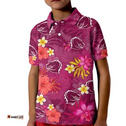 Broncos Rugby Kid Polo Shirt Beautiful Floral Pattern Spring Summer Vibe