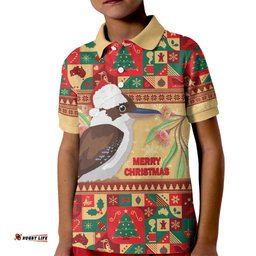 Australia Christmas Kid Polo Shirt Kookaburra Santa With Gumtree