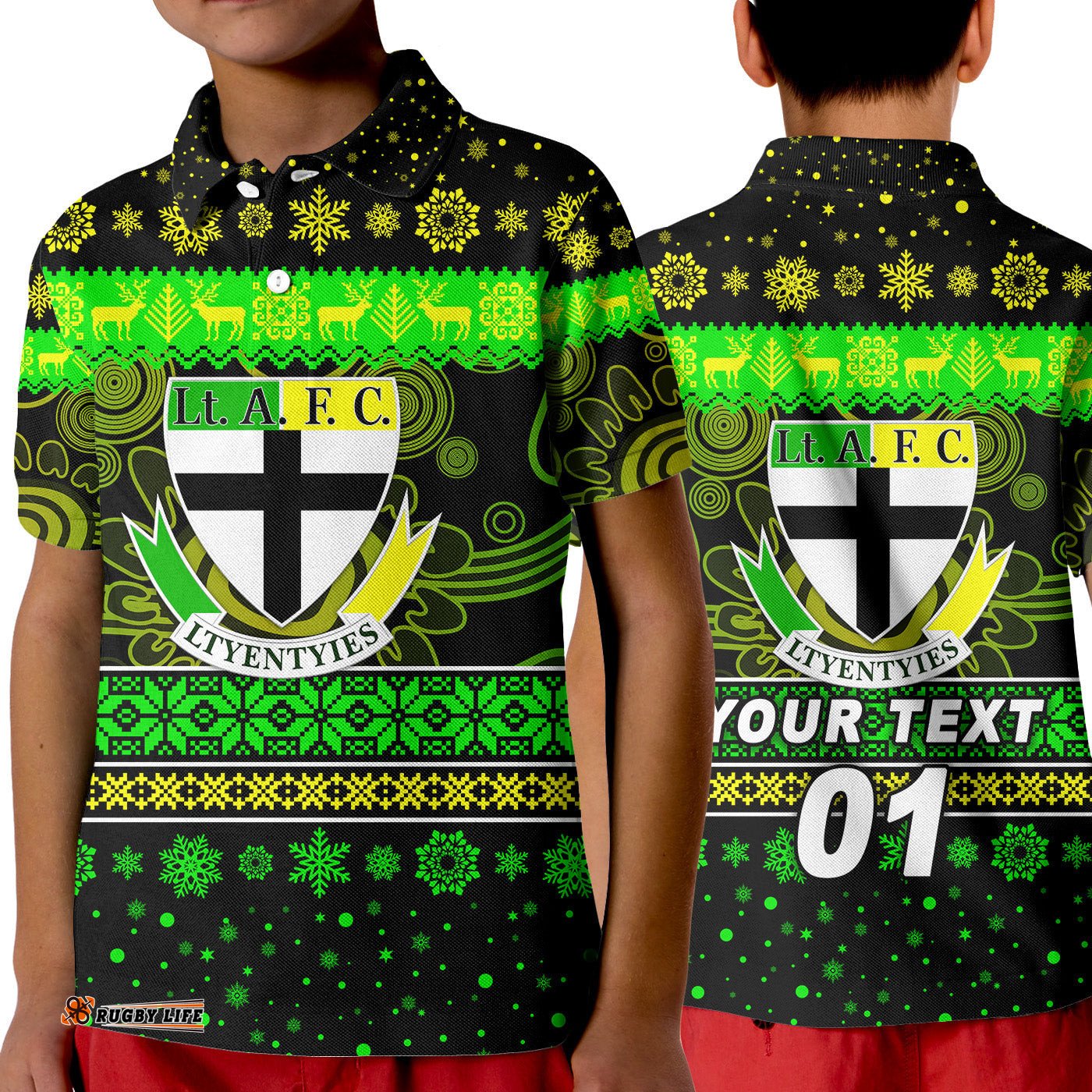 Custom Personalised Ltyentye Apurte LTYENTYIES Football Club Polo Shirt KID Christmas Simple Style