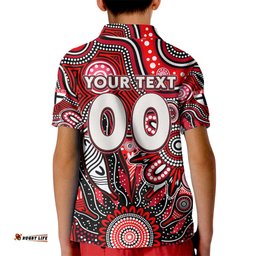 Personalised Saints NAIDOC Week 2024 Kid Polo Shirt Aussie Aboriginal Art
