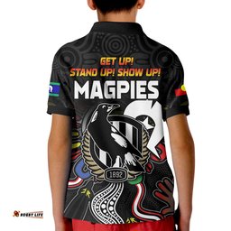 Magpies NAIDOC Week Polo Shirt KID Collingwood Football Aboriginal