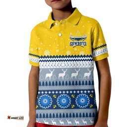 Cowboys Aboriginal Polo Shirt KID Christmas North Queensland