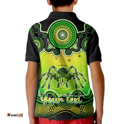 Personalised Australia Scorpio Tarantulas Spider Zodiac Kid Polo Shirt Auz Astrology Aboriginal - Green