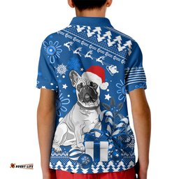 Bulldogs Rugby Kid Polo Shirt Christmas Vibe-