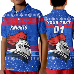 Custom Personalised Newcastle Knights Polo Shirt KID Christmas Simple Style