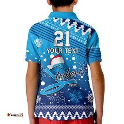Custom Strikers BBL Kid Polo Shirt Christmas Vibe-